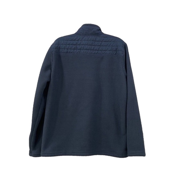 Free Country Men's Textured Fleece Zip Up Jacket; Zip Pockets; Blue; L (42-44) - Picture 2 of 10